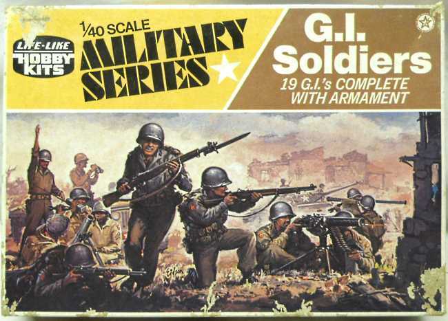 Life-Like 1/40 GI Soldiers - (ex-Revell G.I. Battle Action Combat Team Figure Set ), 09650 plastic model kit